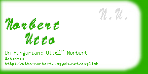 norbert utto business card